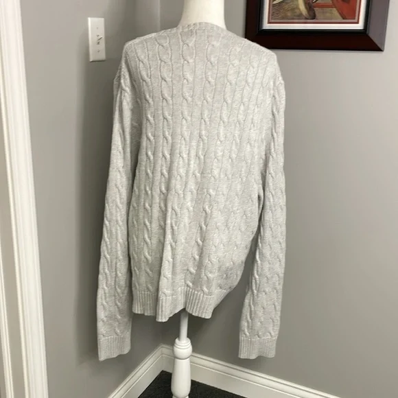 POLO RALPH LAUREN Cotton Cable knit Pullover Crew Neck Men's Sweater size XXL - Picture 4 of 6